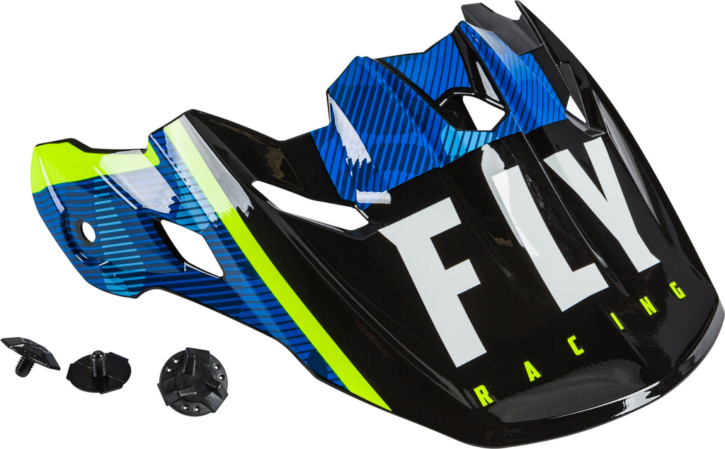 FLY RACING TOXIN TRANSFER HELMET VISOR BLUE/HI-VIS/WHITE 73-88080