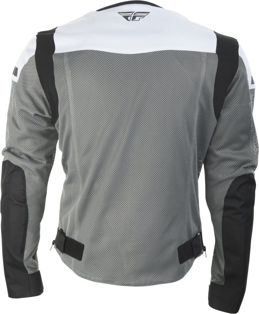 FLY RACING FLUX AIR MESH JACKET BLACK/WHITE 2X #6179 477-4074~6