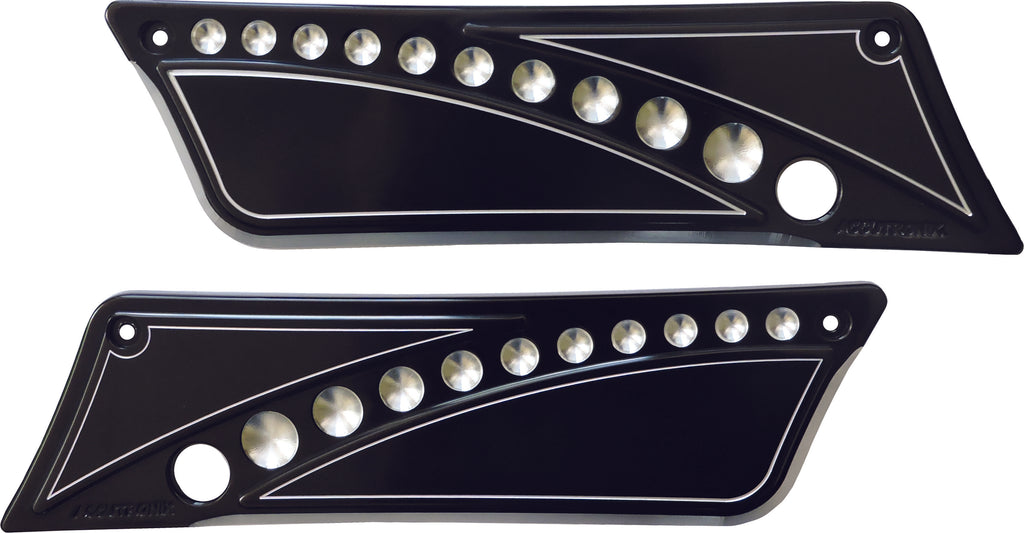 ACCUTRONIX DRILLED LATCH COVERS FLT 93-13 BLACK BLC9313-DN