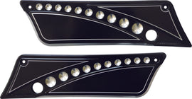 ACCUTRONIX DRILLED LATCH COVERS FLT 93-13 BLACK BLC9313-DN