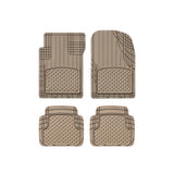 Tan 19 in. x 27 in. Advanced Rubber-like Thermoplastic Elastomer (TPE) Compound Car Mat (4-Piece)