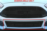 1 Piece Steel Bumper Grille for Ford Focus 2015-2018