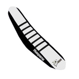 D'COR SEAT COVER BLACK/WHITE BLACK RIBS TC/FC125-450 30-70-417