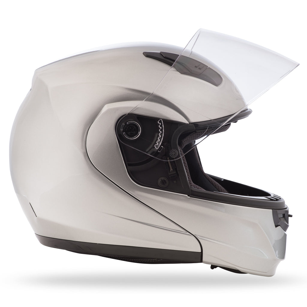 GMAX MD-04 MODULAR HELMET METALLIC SILVER XS G104193