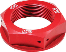 Load image into Gallery viewer, WORKS STEERING STEM NUT (RED) 24-305
