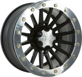 ITP SD DUAL BDLK 14X7 4/156 4+3 M.BLK - POLISHED RING 1428532536B