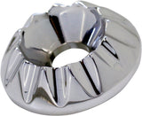 BAGGERNATION AXLE W/YAFTERBURNER CAPS CHROME 08-UP 25MM YAXLE-08-YB-C