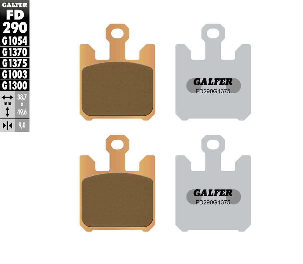 GALFER BRAKE PADS SINTERED CERAMIC FD290G1375 FD290G1375