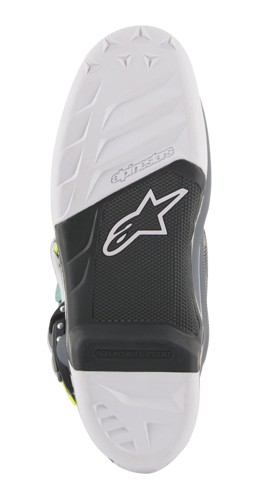 ALPINESTARS TECH 7 BOOTS DARK GREY/TEAL/WHITE SZ 16 2012014-9072-16