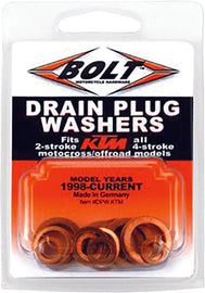 BOLT DRAIN PLUG WASHERS 2/4 STROKE MODELS KTM DPW.KTM