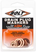 Load image into Gallery viewer, BOLT DRAIN PLUG WASHERS 2/4 STROKE MODELS KTM DPW.KTM