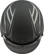 Load image into Gallery viewer, GMAX GM-35 HALF HELMET FULL DRESSED DERK MATTE BLACK/SILVER LG G1355396