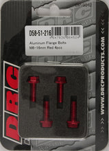 Load image into Gallery viewer, DRC ALUMINUM FLANGE BOLTS RED M6X16MM 4/PK D58-51-216