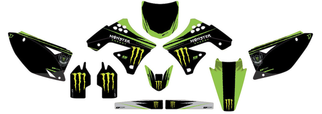 D'COR MONSTER ENERGY KXF 250 '09-12 COMPLETE GRAPHIC KIT 20-20-227