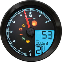 Load image into Gallery viewer, KOSO SPEEDO / TACH BLK BEZEL LCD COLOR CHANGE DISPLAY BA051211
