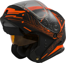 Load image into Gallery viewer, GMAX MD-01S MODULAR WIRED SNOW HELMET BLACK/NEON ORANGE SM G2011694D TC-26