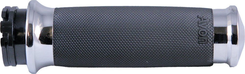 AVON CUSTOM CONTOUR GRIPS HEATED F-B-W THROTTLE CHROME CC-85-CH-FLY-HT-atv motorcycle utv parts accessories gear helmets jackets gloves pantsAll Terrain Depot