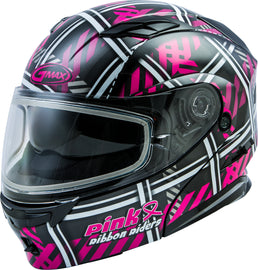 GMAX MD-01S MODULAR PINK RIBBON RIDERS SNOW HELMET BLK/PINK XS G2012403D
