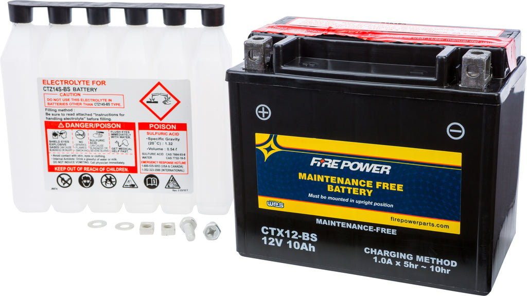 FIRE POWER BATTERY CTX12-BS MAINTENANCE FREE CTX12-BS-atv motorcycle utv parts accessories gear helmets jackets gloves pantsAll Terrain Depot