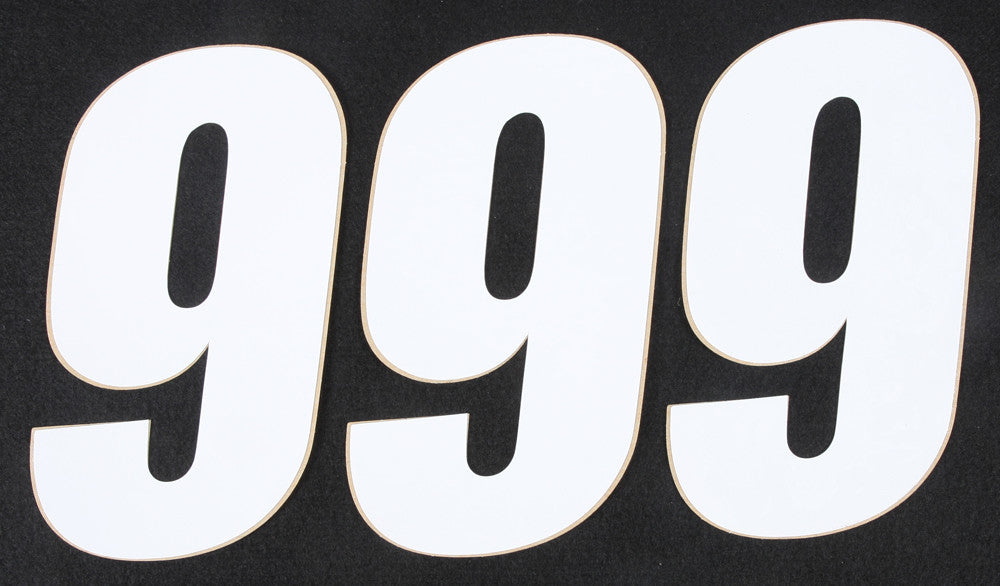D'COR NUMBER 9 WHITE 6" 3/PK 45-16-9