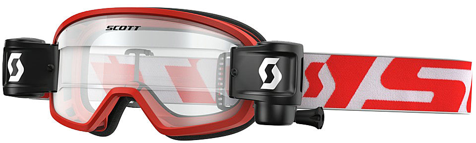 SCOTT YOUTH BUZZ WFS GOGGLE RED/WHITE W/CLEAR LENS 262578-1005113