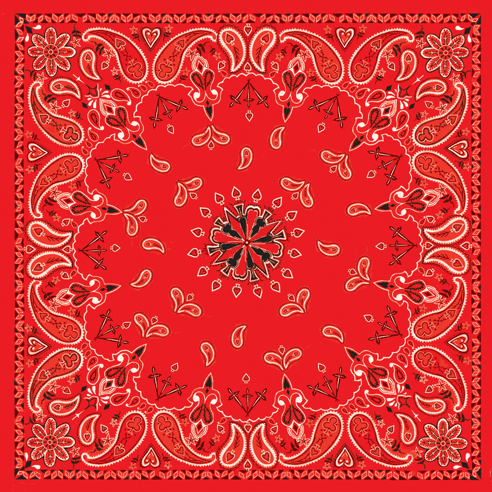ZAN BANDANNA RED PAISLEY B003-atv motorcycle utv parts accessories gear helmets jackets gloves pantsAll Terrain Depot