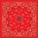 ZAN BANDANNA RED PAISLEY B003