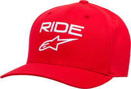 ALPINESTARS RIDE 2.0 HAT RED/WHITE SM/MD CURVED BILL 1019-81114-3020-S/M