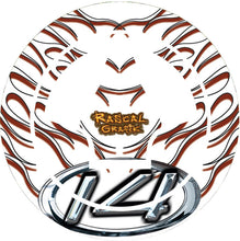 Load image into Gallery viewer, RASCAL GRAFIK GAS CAP PROT KAW ZX14 FLAME WHITE/RED RA36695