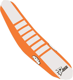 D'COR SEAT COVER ORANGE/WHITE ORANGE RIBS KTM SX/F 125-450 30-30-304