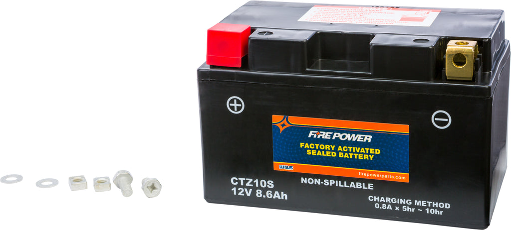 FIRE POWER BATTERY CTZ10S SEALED FACTORY ACTIVATED CTZ10S-atv motorcycle utv parts accessories gear helmets jackets gloves pantsAll Terrain Depot