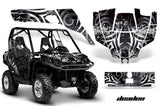 UTV Graphics Kit SXS Decal Sticker Wrap For Can-Am Commander 800 1000 DEADEN BLACK