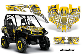 UTV Graphics Kit SXS Decal Sticker Wrap For Can-Am Commander 800 1000 DEDAEN YELLOW-atv motorcycle utv parts accessories gear helmets jackets gloves pantsAll Terrain Depot