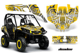 UTV Graphics Kit SXS Decal Sticker Wrap For Can-Am Commander 800 1000 DEDAEN YELLOW