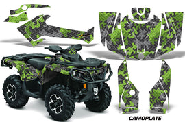 ATV Graphics Kit Decal Wrap For CanAm Outlander 800R/1000 XT-P DPS SST G2 CAMOPLATE GREEN-atv motorcycle utv parts accessories gear helmets jackets gloves pantsAll Terrain Depot
