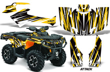Load image into Gallery viewer, ATV Graphics Kit Decal Wrap For CanAm Outlander 800R/1000 XT-P DPS SST G2 ATTACK YELLOW-atv motorcycle utv parts accessories gear helmets jackets gloves pantsAll Terrain Depot