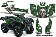 Load image into Gallery viewer, ATV Graphics Kit Decal Wrap For CanAm Outlander 800R/1000 XT-P DPS SST G2 BONES GREEN-atv motorcycle utv parts accessories gear helmets jackets gloves pantsAll Terrain Depot