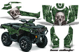 ATV Graphics Kit Decal Wrap For CanAm Outlander 800R/1000 XT-P DPS SST G2 BONES GREEN