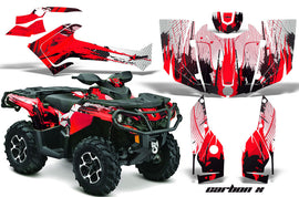 ATV Graphics Kit Decal Wrap For CanAm Outlander 800R/1000 XT-P DPS SST G2 CARBONX RED-atv motorcycle utv parts accessories gear helmets jackets gloves pantsAll Terrain Depot