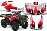 ATV Graphics Kit Decal Wrap For CanAm Outlander 800R/1000 XT-P DPS SST G2 CARBONX RED