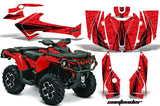 ATV Graphics Kit Decal Wrap For CanAm Outlander 800R/1000 XT-P DPS SST G2 CONTENDER BLACK RED