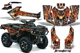 ATV Graphics Kit Decal Wrap For CanAm Outlander 800R/1000 XT-P DPS SST G2 FIRESTORM BLACK-atv motorcycle utv parts accessories gear helmets jackets gloves pantsAll Terrain Depot