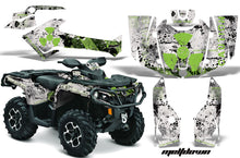 Load image into Gallery viewer, ATV Graphics Kit Decal Wrap For CanAm Outlander 800R/1000 XT-P DPS SST G2 MELTDOWN GREEN WHITE-atv motorcycle utv parts accessories gear helmets jackets gloves pantsAll Terrain Depot