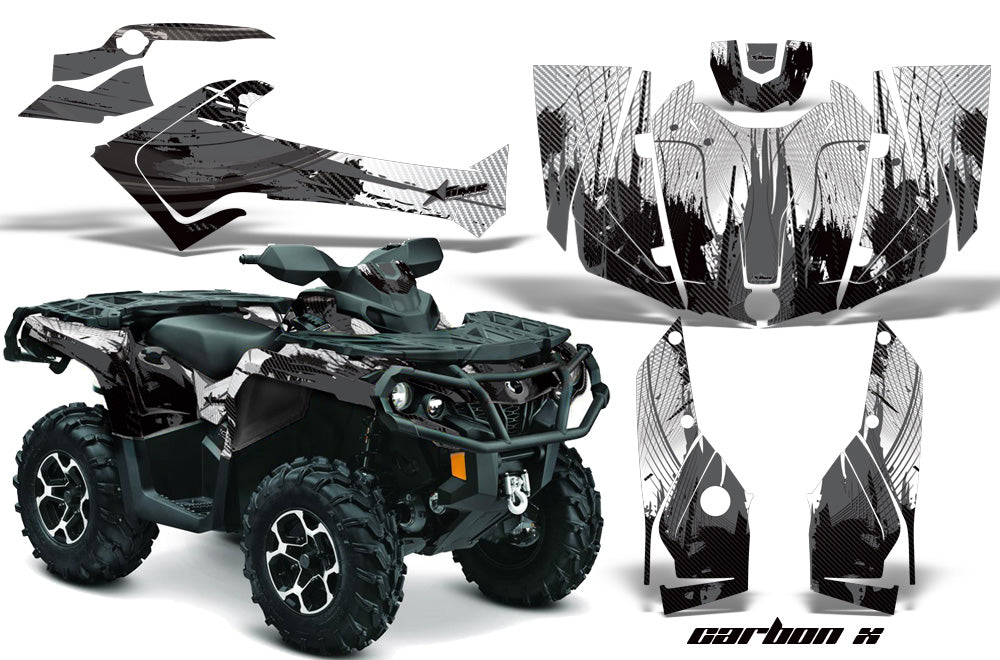ATV Graphics Kit Decal Wrap For CanAm Outlander 800R/1000 XT-P DPS SST G2 CARBONX BLACK-atv motorcycle utv parts accessories gear helmets jackets gloves pantsAll Terrain Depot