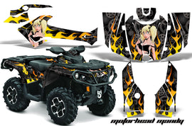 ATV Graphics Kit Decal Wrap For CanAm Outlander 800R/1000 XT-P DPS SST G2 MOTO MANDY BLACK-atv motorcycle utv parts accessories gear helmets jackets gloves pantsAll Terrain Depot