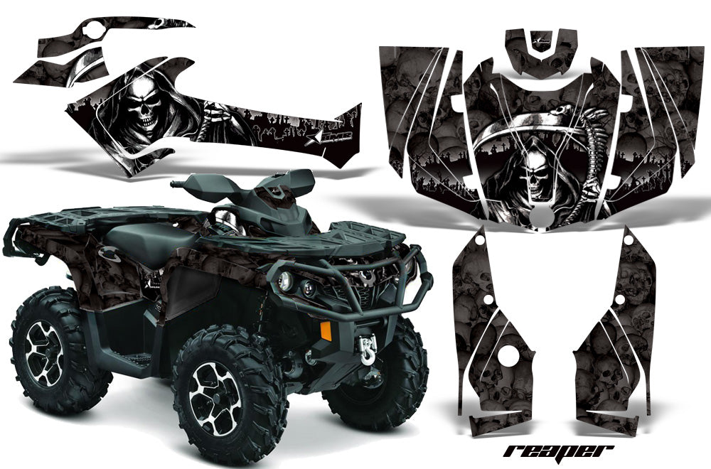 ATV Graphics Kit Decal Wrap For CanAm Outlander 800R/1000 XT-P DPS SST G2 REPAER BLACK-atv motorcycle utv parts accessories gear helmets jackets gloves pantsAll Terrain Depot