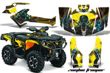 ATV Graphics Kit Decal Wrap For CanAm Outlander 800R/1000 XT-P DPS SST G2 ZOMBIE YELLOW