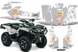 ATV Graphics Kit Decal Wrap For CanAm Outlander 800R/1000 XT-P DPS SST G2 MANDY WHITE SILVER