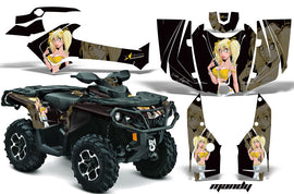 ATV Graphics Kit Decal Wrap For CanAm Outlander 800R/1000 XT-P DPS SST G2 MANDY YELLOW BLACK-atv motorcycle utv parts accessories gear helmets jackets gloves pantsAll Terrain Depot