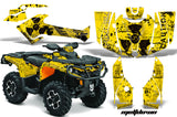 ATV Graphics Kit Decal Wrap For CanAm Outlander 800R/1000 XT-P DPS SST G2 MELTDOWN RED YELLOW